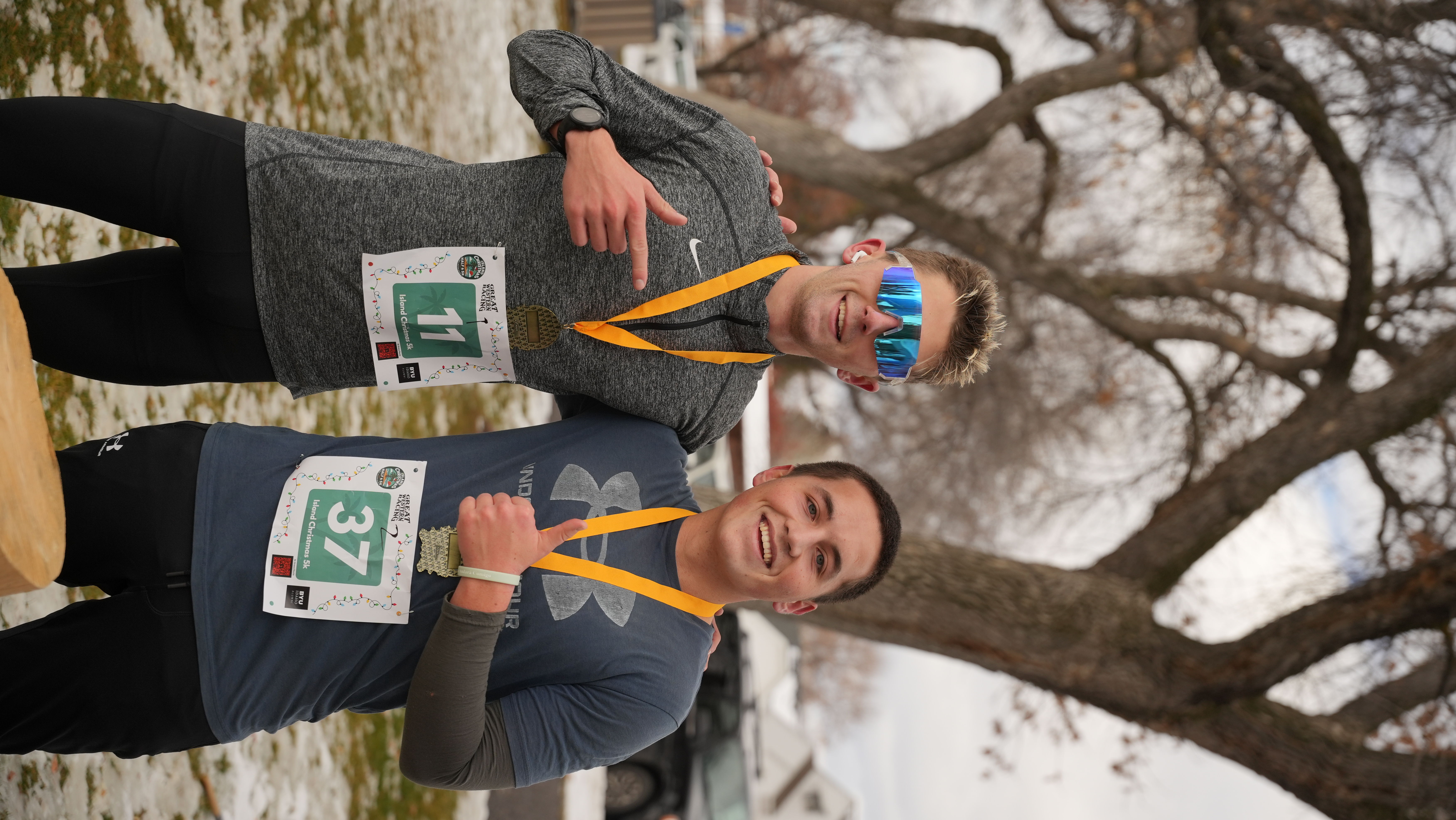 two guys with medals