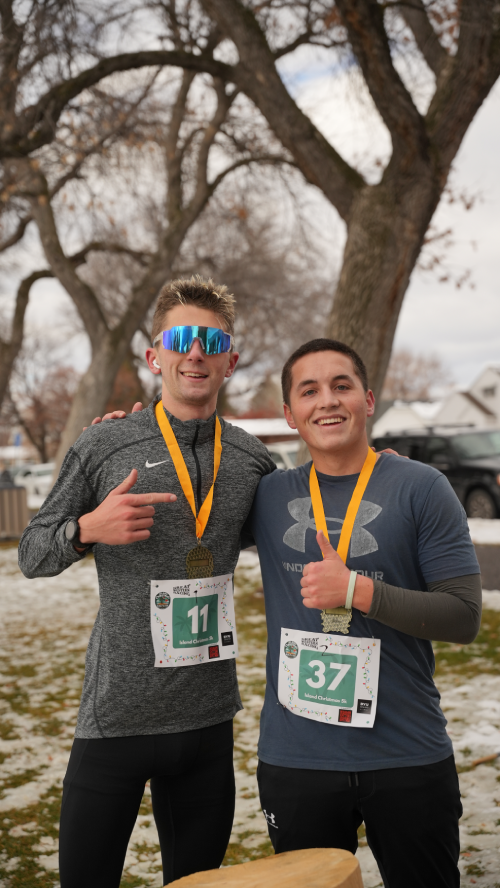 two guys with medals